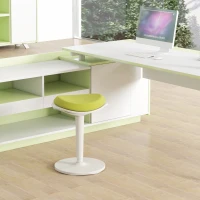 HOMCOM Standing Desk Stool, Ergonomic Wobble Chair, Adjustable Leaning Stool for Office Desks, with Rocking Motion, Green(m-1)