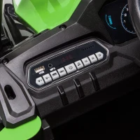 Aosom 12V Kids UTV with Music, Lights, MP3/USB, Suspension System, Remote Control, Green(m-9)