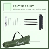 Outsunny Pop Up Tent, Beach Tent, UV Protected Sun Shelter with Carry Bag and Ground Stakes for 2-3 Person, Green(m-5)