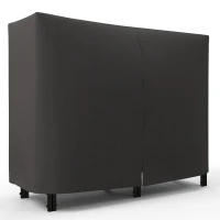 Outsunny 4ft Outdoor Firewood Rack with Cover, Adjustable Wood Storage Holder, Indoor Outdoor Log Rack, Black(m-2)