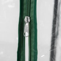 Outsunny 40"L x 20"W x 59"H Walk-in Garden Greenhouse with Steel Frame Outdoor Hot House Tomato Plant Warm House w/ Roll up Door, Plastic Cover, Clear(m-10)