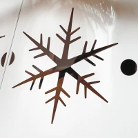 HOMCOM 26" Christmas Tree Base Cover, Christmas Tree Collar with Hollow Snowflake Patterns for Home Decoration, White(m-9)