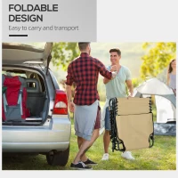 Outsunny Folding Chaise Tanning Lounge Chair w/ 5-level Reclining Back, Reading Hole, Side Pocket, Headrest, Beige(m-7)