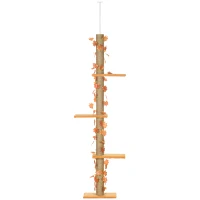 Pawhut Floor to Ceiling Cat Tree with Adjustable Height 80"- 95(m-11)