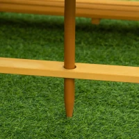 Outsunny Kids Wooden Table Bench Set with Cushions, Outdoor Picnic Furniture with Removable Umbrella, for Backyard, Garden, Boys and Girls, Yellow(m-9)