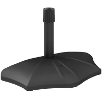 Outsunny Patio Umbrella Base, 26 lbs Concrete Heavy Duty Half Umbrella Stand, Patio Umbrella Holder for 1.5"/1.9" Umbrella Poles for Outdoor, Lawn, Poolside, Black(m-11)