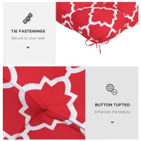 Outsunny 4-Piece Seat Cushion Pillows Replacement, Patio Chair Cushions Set with Ties for Indoor Outdoor(m-5)