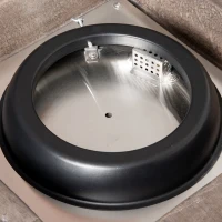 Outsunny 32 Inch Outdoor Propane Gas Fire Pit Table, 50,000 BTU Auto-Ignition Square Faux Ledge Stone Gas Firepit with Lava Rocks and Rain Cover, CSA Certification, Brown(m-9)