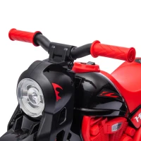 Qaba Electric Motorcycle for Kids, 6V Ride on Bubble Car with LED Headlight, Music, Pedal, for 2-5 Years Black(m-9)