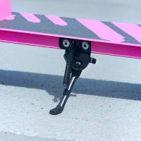 Qaba Scooter for Kids Ages 3-8 with Light Up Wheels, Adjustable Handlebar, Rear Brake & Handbrake for Girls and Boys, Pink(m-9)