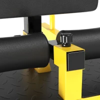 Soozier 3-in-1 Padded Push Up Sit Up Deep Sissy Squat Machine Home Gym Fitness Equipment, Yellow(m-8)