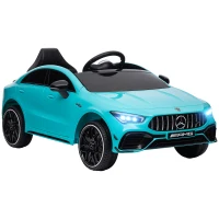 Qaba Mercedes-Benz AMG Licensed 12V Ride on Car, Kids Electric Car with Remote Control, Spring Suspension, Light Blue(m-11)