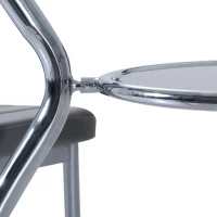 HOMCOM Dining Table Set for 4, Round Kitchen Table and Chairs, Glass Dining Room Table and PU Leather Upholstered Chairs(m-7)