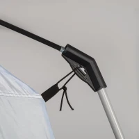 Outsunny 4-8 Person Family Tent, Camping Tent with 2 Room Mesh Windows, Easy Set Up for Outdoor, Grey(m-10)