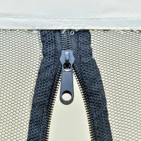 Outsunny 10'x10' Outdoor Canopy Tent, Slant Leg Sun Shelter with Mesh Sidewalls, Patio Tents for Parties, Cream White(m-8)