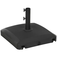 Outsunny 66 lb Heavy Duty Patio Umbrella Stand Filled Umbrella Holder Market Umbrella Base for Outdoor Garden Backyard Black(m-11)