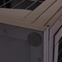 PawHut Dog Crate Furniture, 32" Small Dog Cage End Table with 2 Doors, Lockable Door, Puppy Kennel Indoor, Coffee(m-9)