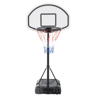 HOMCOM 51"-64" Height Adjustable Basketball System Poolside Hoop Stand Portable with Wheels(m-14)
