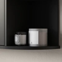 HOMCOM Mirrored Bathroom Wall Cabinet Wall Mounted Medicine Cabinet with Door & Shelves, Black(m-9)