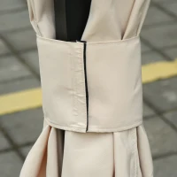 Outsunny 10' x 10' Universal Gazebo Sidewall Set with 4 Panels, Hooks/C-Rings Included for Pergolas & Cabanas, Beige(m-10)