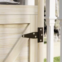 Outsunny Outdoor Wooden Potting Bench with Storage Cabinet, Aluminum Tabletop, Rubber Wheels for Backyard, Patio, Natural Wood(m-8)