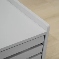 PawHut Cat Litter Box Enclosure with Spacious Interior, Cat Washroom Storage End Table for Indoor Cats with Hidden Storage Cabinet Space, Elevated Bottom, Grey(m-9)