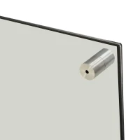 Vinsetto 35.5" x 23.5" Glass Magnetic Dry Erase Blackboard, Frameless Board on Wall, with Dry Eraser, 4 Markers, and Pen Holder, Black(m-8)