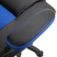 Vinsetto PU Leather Gaming Chair High Back Office Chair with Adjustable Height, Computer Gamer Chair, Blue(m-10)