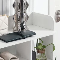 HOMCOM Shoe Rack Storage Shoe Organizer with Drawer, Boot Rack, for Entryway Closet Hallway, 35.4"x11"x41.7", White(m-10)