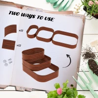 Outsunny 3-Tier Raised Garden Bed Set w/ Safety Edging, Open Bottom for Vegetables, Herbs, Flowers, 62.25" x 43" x 32.25", Brown(m-6)
