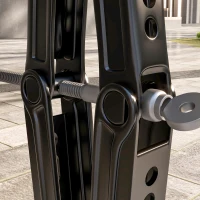 HOMCOM Steel Car Jack, Portable Scissor Jack, 2 Ton (4400 lbs) Capacity for Auto Sedan SUV MPV Tire Changes & Repairs, Black(m-10)