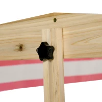 Outsunny Kids Wooden Sandbox Outdoor Children Sand Playset w/ Adjustable Canopy Shade, Bottom Liner, Seat, Plastic Basin, for 3-8 Years Old Boys and Girls(m-7)