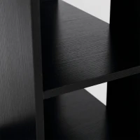 HOMCOM 54 Inches Computer Desk with Storage Shelves, Drawers and Printer Shelf, Writing Table for Home Office and Study, Black(m-8)