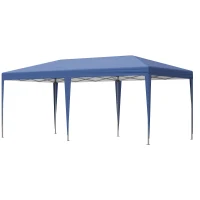 Outsunny 10' x 20' Outdoor Gazebo Pop Up Canopy Party Tent with Carrying Bag, Blue(m-11)