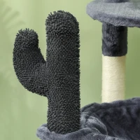 PawHut 71" Cat Tree, Cat Tower with Scratching Posts, Sisal Pad, Cat Condo, Bed, Hammock, Platforms, Toy Balls, Dark Grey(m-10)