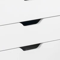 Vinsetto 7-drawer Vertical File Cabinet for Home Office, Storage Cabinet with Wheels, 18.7"x15.6"x35.4", White(m-10)