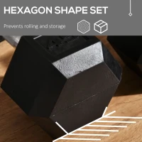 Soozier 2 x 45lbs Hex Dumbbell Set of 2, Rubber Weights Exercise Fitness Dumbbell with Non-Slip Handles, Anti-roll, for Women or Men Home Gym Workout(m-6)