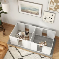 PawHut Whelping Box for Dogs and Puppies, Dog Birth Supplies Indoor w/ Adjustable Height Doors, for Small Sized Dogs(m-1)