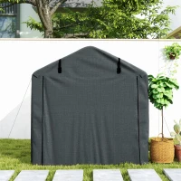 Outsunny Outdoor Storage Shed, UV Resistant Bike Tent with Roll-up Zipper Door, Portable Shed for Bike, Motorcycle, Dark Grey(m-9)
