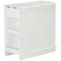HOMCOM Flip Top End Side Table with Storage Drawer and Cabinet, 11.5" x 24" x 24.25", White(m-7)