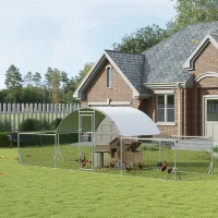 PawHut 21.7' x 6.2' Chicken Run with Weather-Resistant Cover for 12-14 Chickens(m-2)