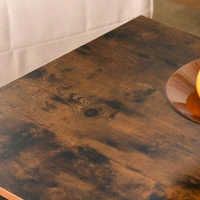 HOMCOM Industrial Coffee Table with Storage Shelf, Center Table with Metal Frame for Living Room, Rustic Brown(m-9)