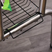 PawHut 37" Foldable Pet Grooming Table Dog Drying Table with Adjustable Arm Non-Slip Rubber Tabletop Aluminium Alloy Edge Stainless Steel Bar Hanging Leash Purple(m-10)