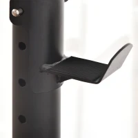 Soozier Multi-Function Training Stand Power Tower Station Gym Workout Equipment with Sit Up Bench, Pull Up Bar, Black(m-7)