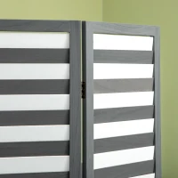 HOMCOM Screen Divider Room Divider Screen with Foldable Design for Indoor Bedroom Office 5.6' White Gray(m-7)