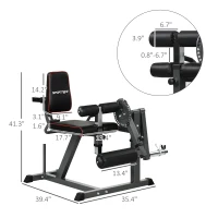 Soozier Seated Calf Raise Machine, Adjustable Leg Extension, and Curl Machine for Hip, Thigh and Lower Body Workout(m-3)
