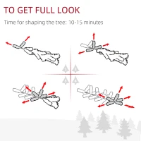 HOMCOM 5FT Pencil Christmas Tree, Artificial Christmas Tree with Automatic Open for Home Party, Green(m-5)