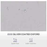 Outsunny 11' x 11' Replacement Canopy Top for Pop Up Canopy Tent, 2-Tier Canopy Cover, 30+ UV Protection, Gray(m-4)