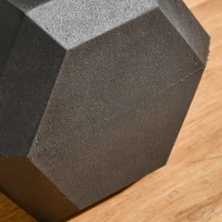 Soozier 45lbs Rubber Hex Dumbbells Weight Dumbbell Hand Weight Barbell for Body Fitness Training for Home Office Gym, Black(m-9)