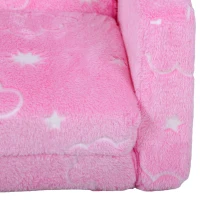 Qaba Couch with Glow in the Dark Cloud Pattern, Washable Cover, Pink(m-9)
